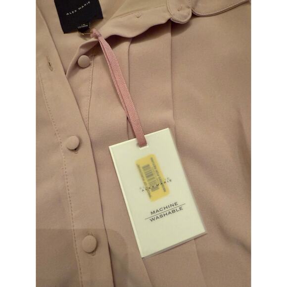 NEW Alex Marie Women's Sand Long Sleeve Jesse Button Up Dress Size 16 - Picture 6 of 12